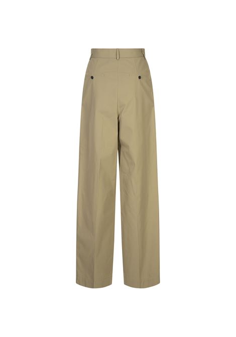 Pantaloni Brooklyn in Solid Green Crisp Cotton LA DOUBLE J | TRO0156-COT067SOLIDGR06